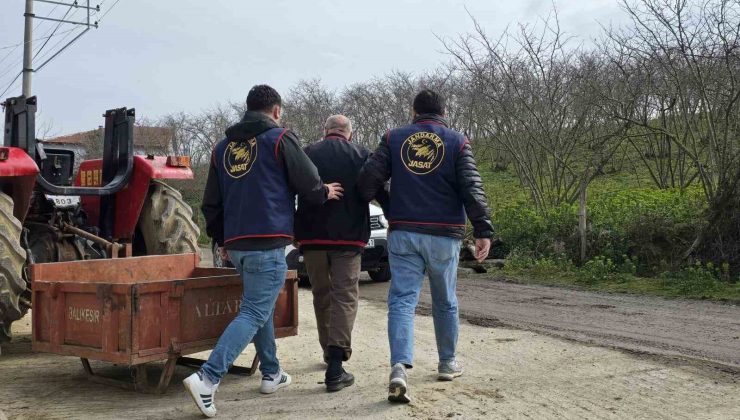 10 yıl hapis cezası olan şüpheli, jandarma ekiplerince yakalandı