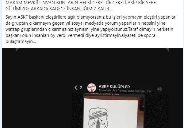 Bilecik’te ASKF’ya kulüpler tepki gösteriyor