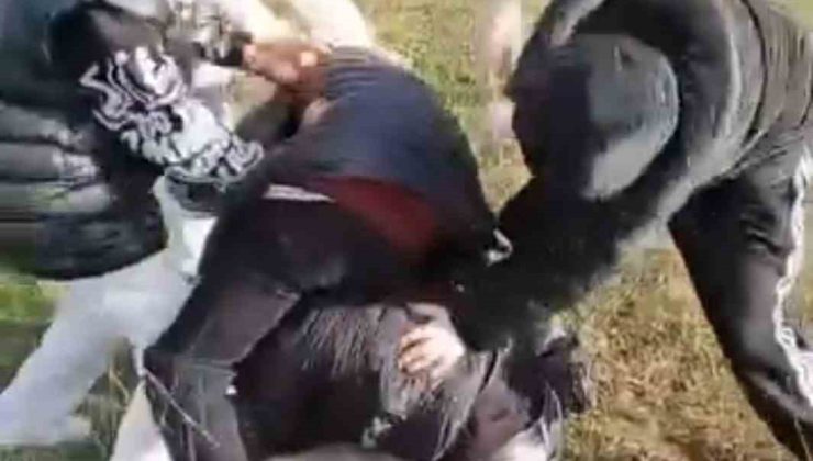 Bursa’da aralarına aldıkları çocuğu darp edip kameraya aldılar