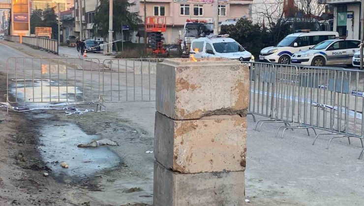 5 gündür yanan gazın çevresi betonla kapatıldı