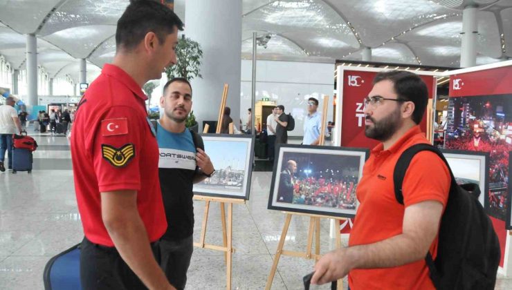 İstanbul Havalimanı’nda 15 Temmuz sergisine yoğun ilgi