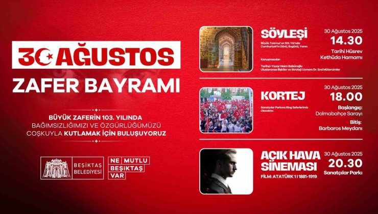 Beşiktaş Belediyesi’nden 30 Ağustos Zafer Bayramı hazırlığı