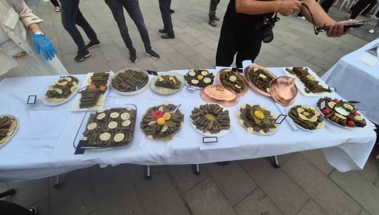 Bağ Bozumu Şenliği’nde sarmalar yarıştı