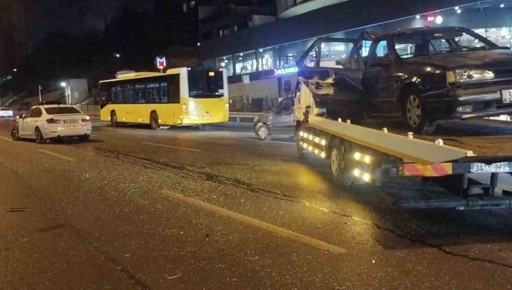İstanbul’da D-100’de zincirleme kaza: 1 yaralı
