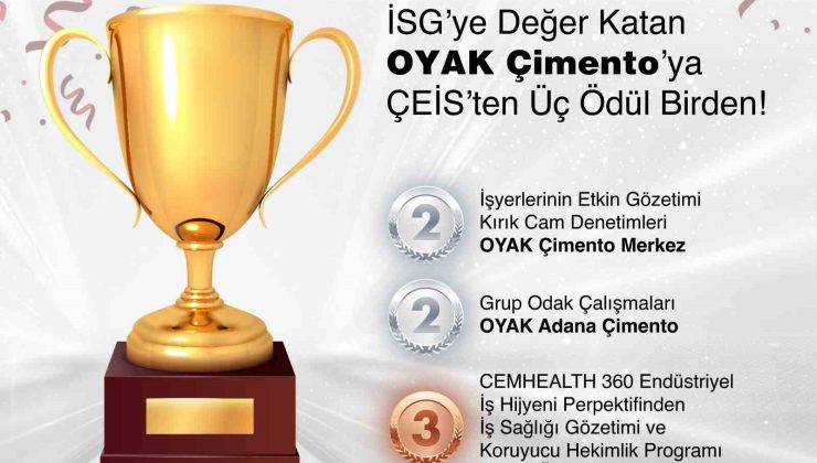 OYAK Çimento’ya ÇEİS’ten üç ödül birden