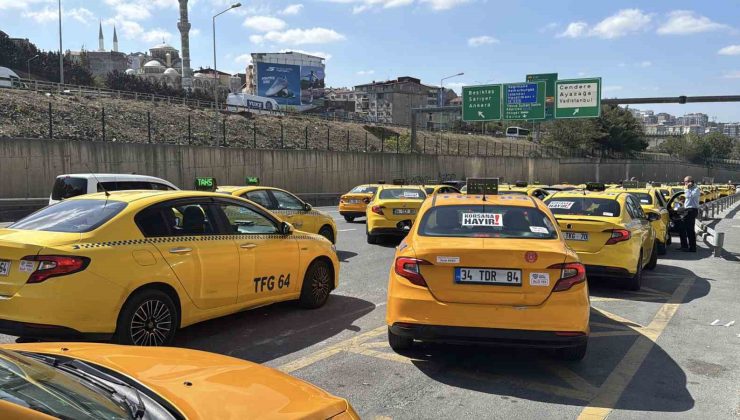 Taksicilerden ’korsana hayır’ konvoyu