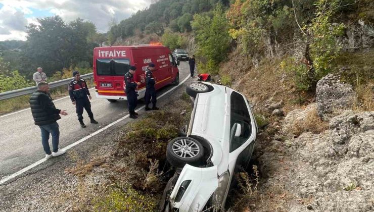 Balıkesir’de direksiyon hakimiyetini kaybeden sürücü kaza yaptı