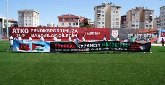 Pendikspor’dan, Gazze’ye anlamlı destek