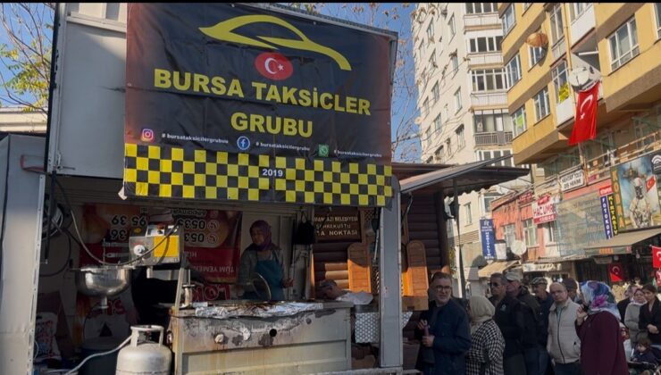 Bursa’da taksicilerden şehitler için anlamlı hayır