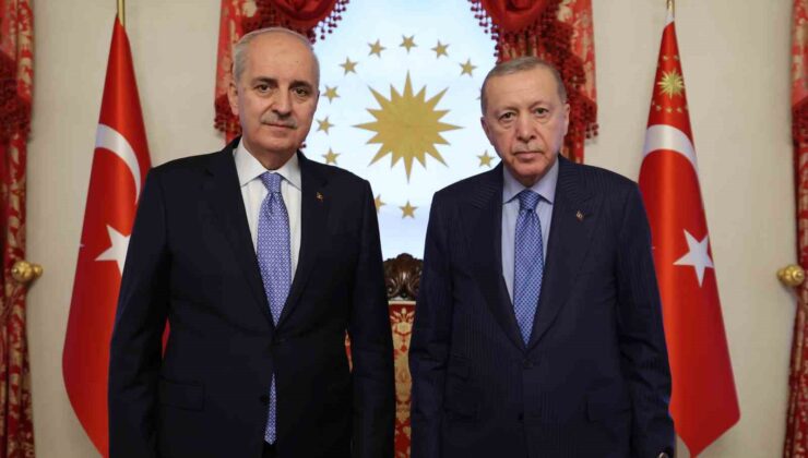 Cumhurbaşkanı Erdoğan, TBMM Başkanı Numan Kurtulmuş’u kabul etti