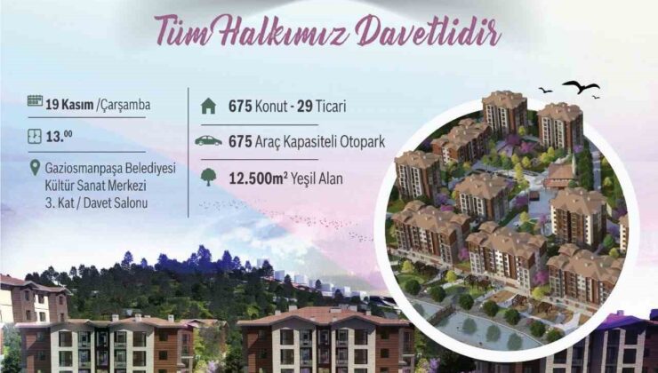 İstanbul Vadi Evleri 1. Kısım 2. Etap Kentsel Dönüşüm Projesi’nin kura çekimi düzenlenecek