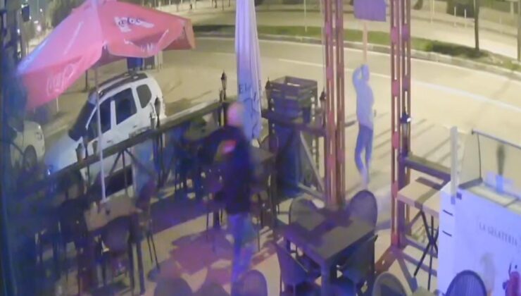 İşyerine defalarca giren hırsızı sopayla kovaladı: o anlar kamerada