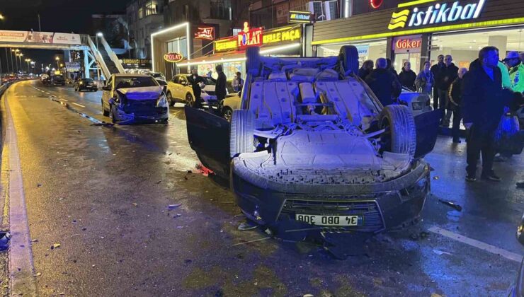 Küçükçekmece’de E5 yan yolda zincirleme kaza: 3 yaralı