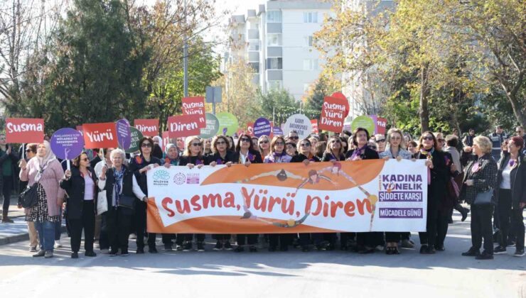 Nilüfer’de kadınlardan şiddete karşı ortak ses: “Susma, yürü, diren”