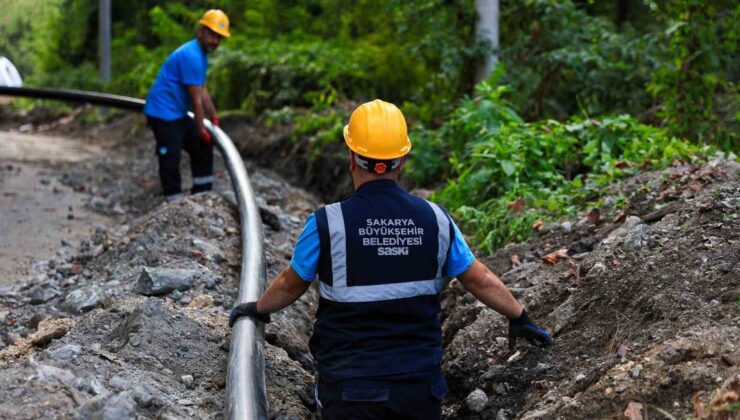 O mahallenin içme suyu geleceğini garanti altına alacak projenin yarısı tamam
