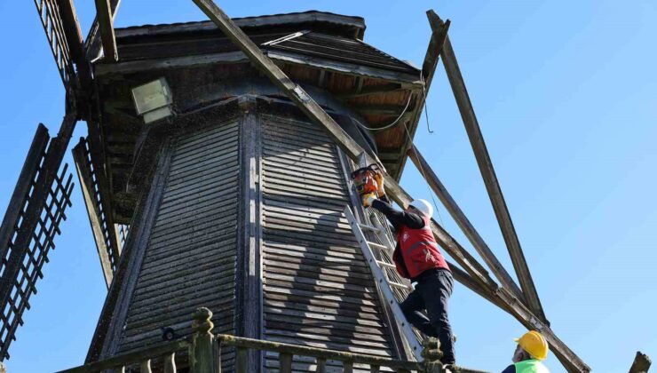 Tarihi Çark ve Yel Değirmeni’nde restore çalışmaları başladı