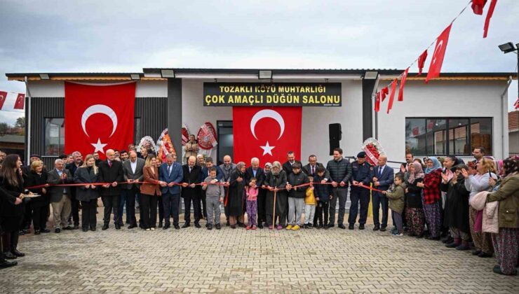 Tozaklı köyü düğün salonu törenle açıldı
