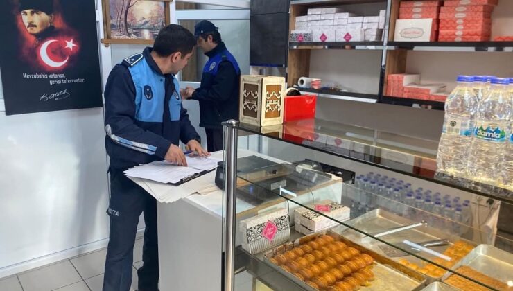 Babaeski’de tatlı üretimi ve satışı yapan iş yerleri denetlendi