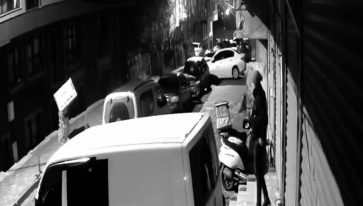 Başakşehir’de apartmandan kendi eşyasını alıyormuş gibi yapan hırsız kamerada