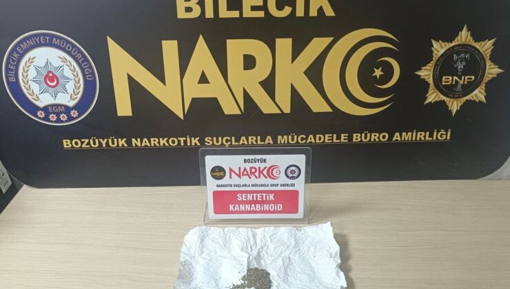 Bilecik’te uyuşturucu operasyonu: 1 gözaltı