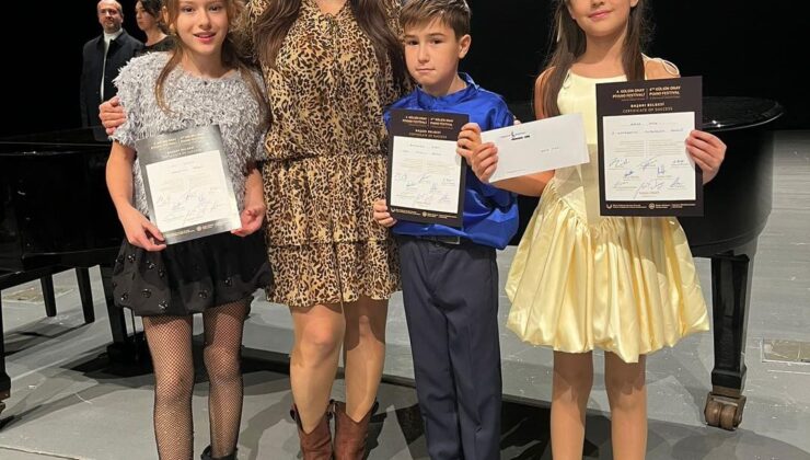 Bilecikli öğrenciler Kıbrıs’taki piyano festivalinden ödülle döndü