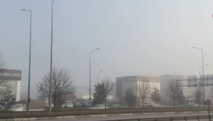 Bursa-Balıkesir yolunda yoğun sis etkili oldu