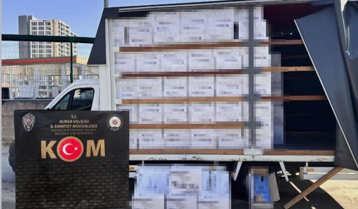 Bursa’da 3 milyon 410 makaron ele geçirildi