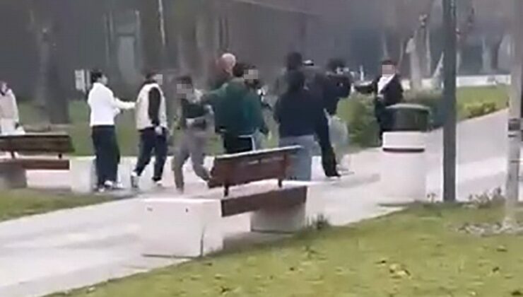 Bursa’da iki grup arasındaki kavga kamerada