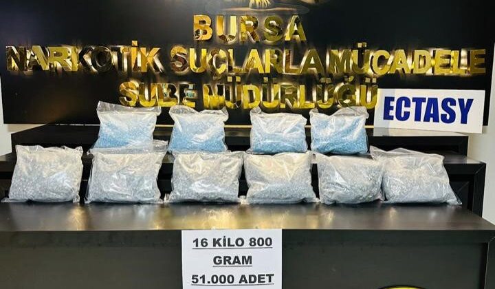 Bursa’da uyuşturucu operasyonu: 51 bin adet extacy ele geçirildi
