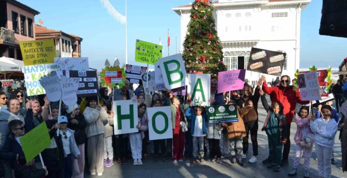 Bursa’nın Mudanya ilçesinde H.O.B.A. projesi kapsamında anlamlı yürüyüş