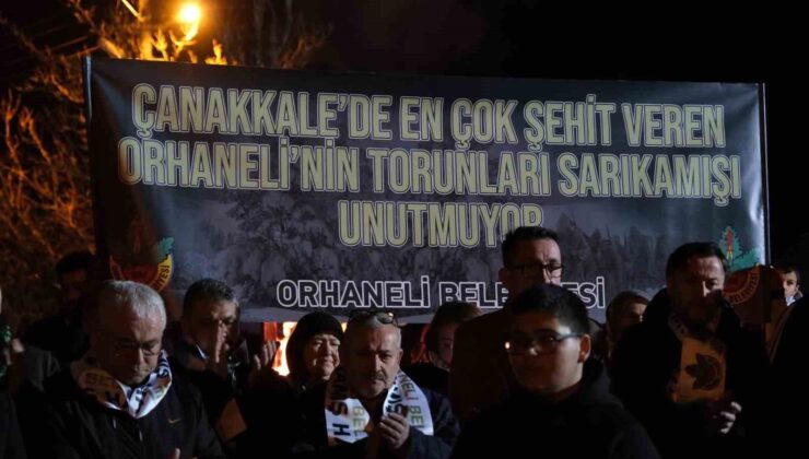 Çanakkale’de en çok şehit veren ilçe Orhaneli’nin torunları, Sarıkamış Şehitlerini andı