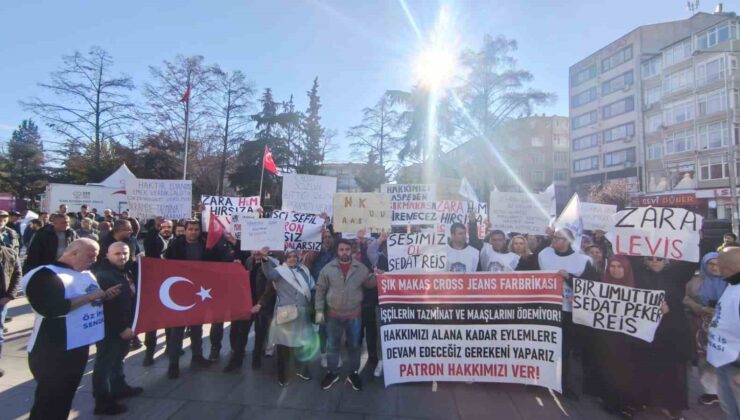 Çorlu’da işçilerden hak arayışı eylemi