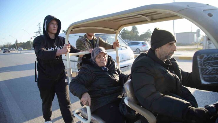 Edirne’de gençlerden insanlık dersi: Engelli vatandaşı kilometrelerce ittiler