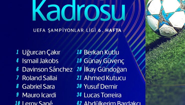 Galatasaray’ın, Monaco maçı kamp kadrosu belli oldu