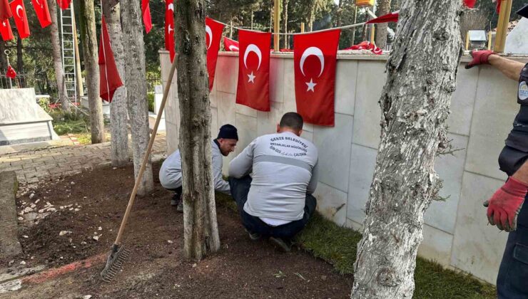 Gebze Şehitliği’nde bakım ve onarım çalışması yapıldı