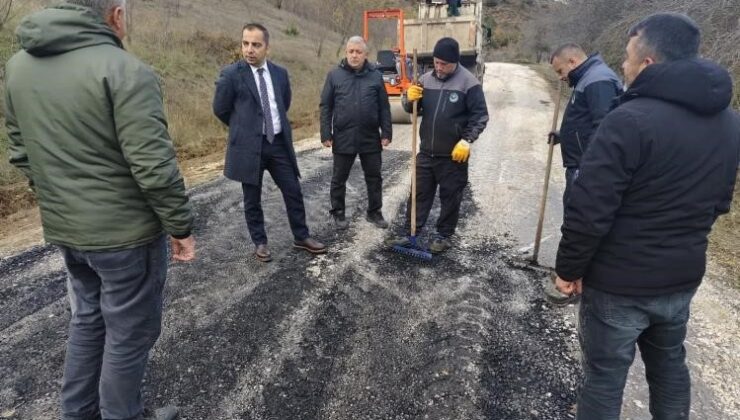 Kaymakam Uçar, Yenipazar’da yol onarım çalışmalarını inceledi
