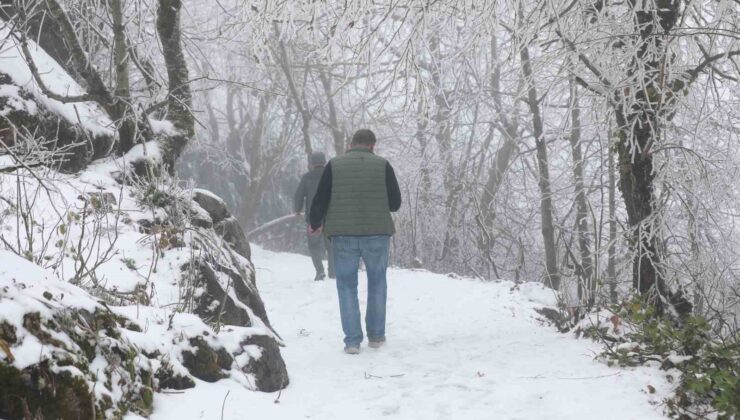 Keremali Yaylası’nda kış güzelliği