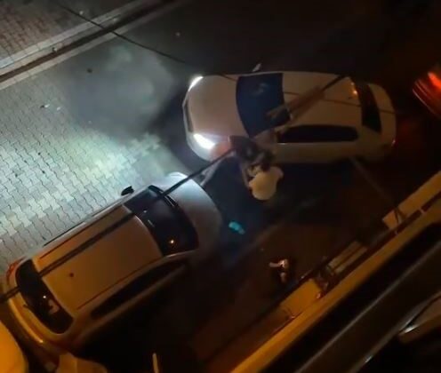 Komşuların park yeri kavgasında ortalık savaş alanına döndü