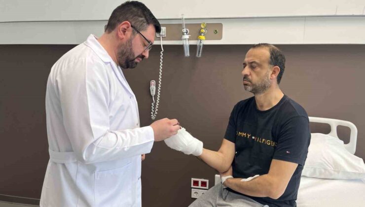 Kopan parmağını buz poşetine koyup yurt dışından Türkiye’ye geldi