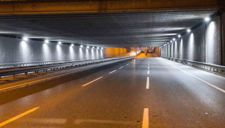 Osmangazi Köprüsü Tüneli’nin aydınlatma sistemi yenilendi