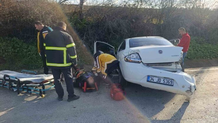 Pınarhisar’da trafik kazası: 2 yaralı