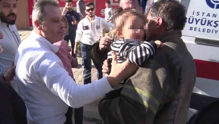 Sancaktepe’de asansör yangını: Anne-çocuk ve 2 itfaiye eri dumandan etkilendi