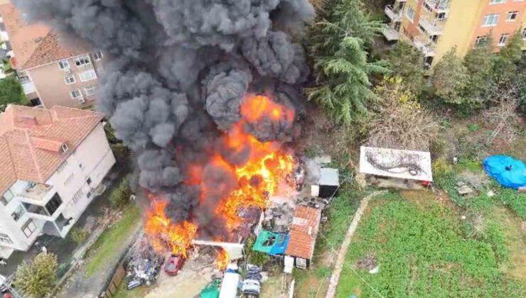 Sarıyer’de oto tamirhane deposunda yangın paniği: Dükkan kullanılamaz hale geldi