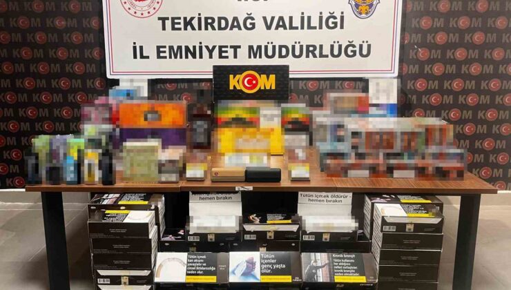 Tekirdağ’da kaçakçılık operasyonlarında çok sayıda ürün ele geçirildi