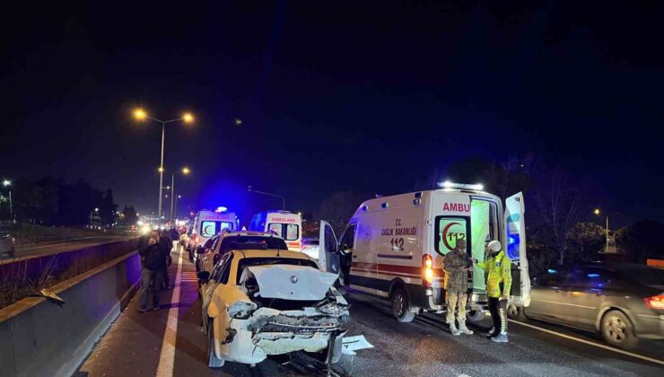 Tekirdağ’da zincirleme kaza: 2’si asker 5 yaralı