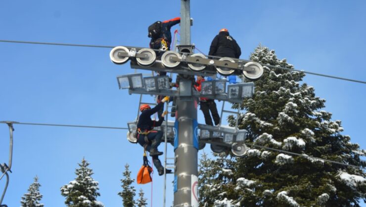 Uludağ’daki tatbikat gerçeği aratmadı