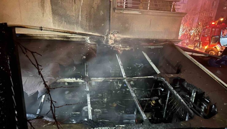 Ümraniye’de dükkan alevlere teslim oldu
