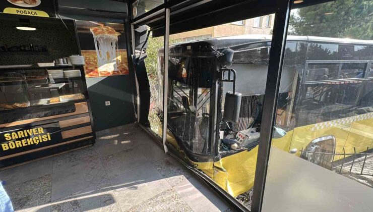 Üsküdar’da İETT otobüsü börekçiye daldı: 4 yaralı