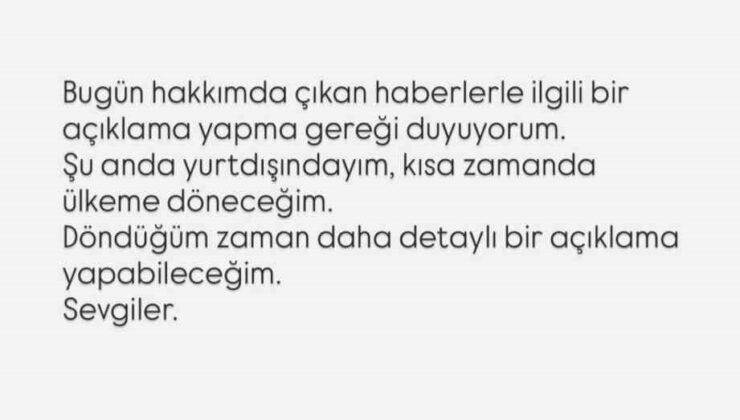Uyuşturucu soruşturmasında hakkında yakalama kararı çıkartılan Şeyma Subaşı: “Ülkeme döneceğim”