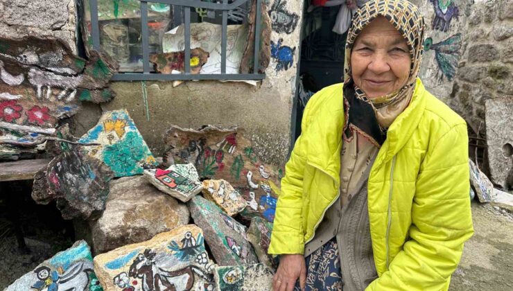 74 yaşındaki Hakime teyzenin resim tutkusu